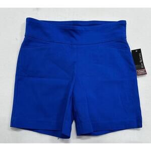 Kim Rogers Sz 12 Tummy Control Pull On Shorts Blue Slimming Comfort Stretch NWT